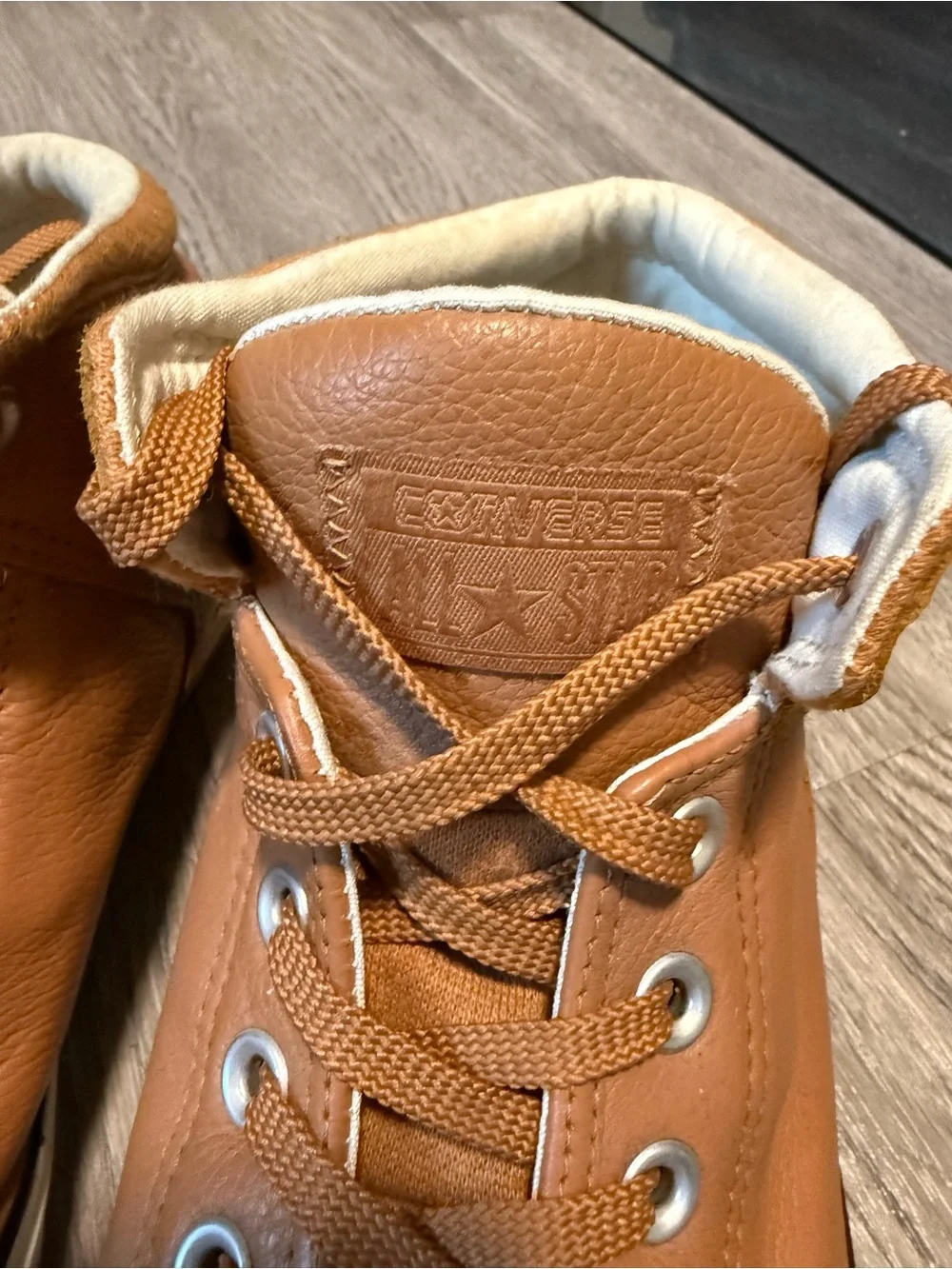 Converse All Star High Street Leather Men's Size 10.5Mid Raw Sugar Egret 157471C - Picture 2 of 6